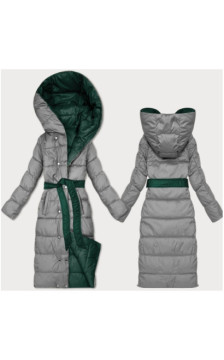 LONG JACKET WITH HOOD BLACK (PM7231) striukė