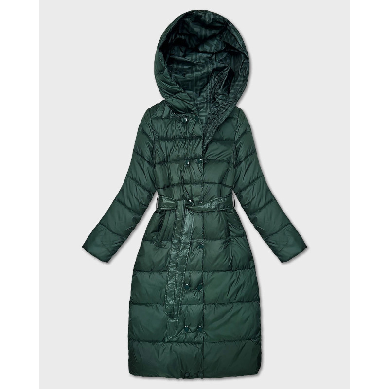 LONG JACKET WITH HOOD BLACK (PM7231) striukė