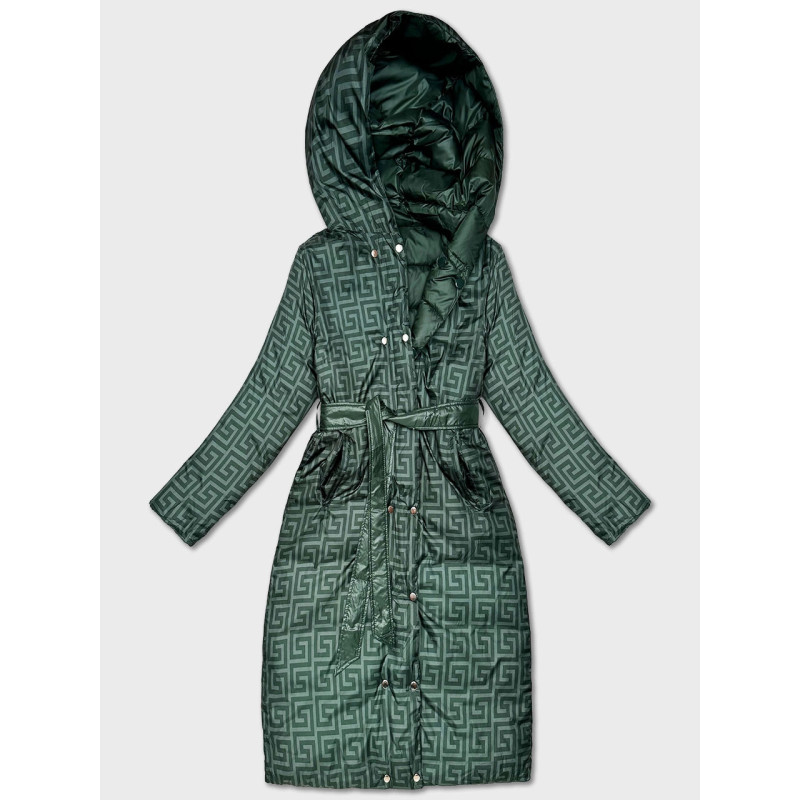 LONG JACKET WITH HOOD BLACK (PM7231) striukė