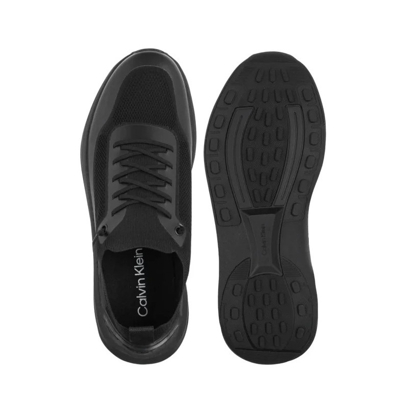 Calvin Klein Chunky Runner Lace Up Sock Knit Triple Black YM0YM01457 0GJ (CK726-a) sports shoes