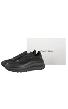 Calvin Klein Chunky Runner Lace Up Sock Knit Triple Black YM0YM01457 0GJ (CK726-a) sports shoes