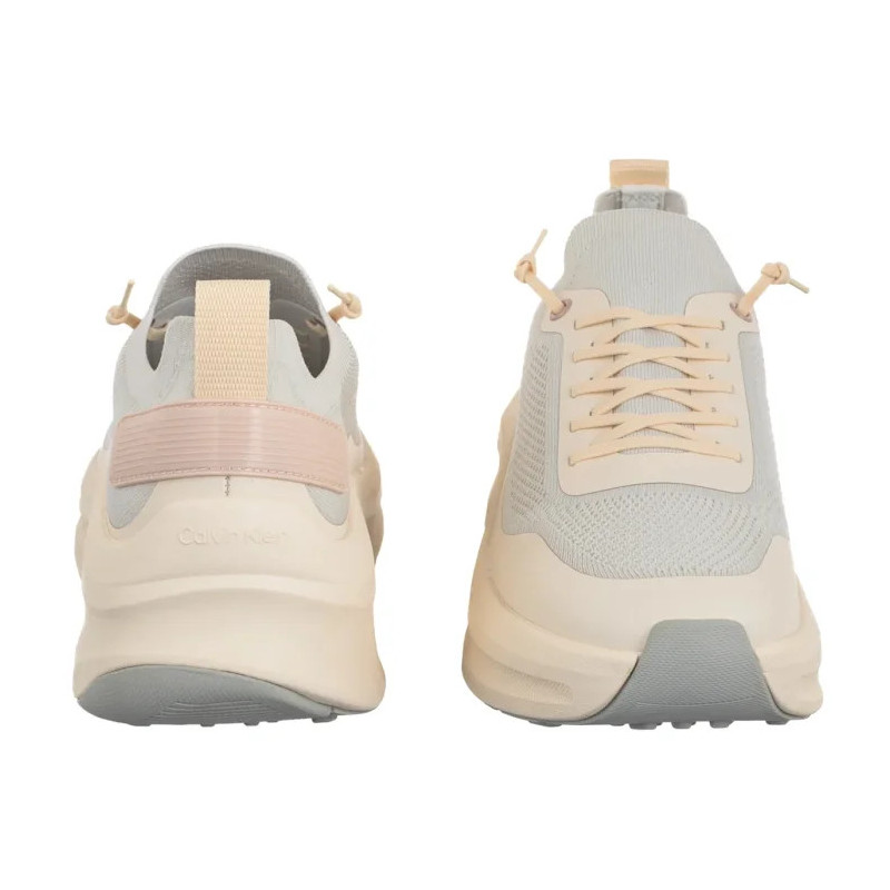 Calvin Klein Chunky Runner Lace Up Sock Knit Vaporous White/Light Cashew YW0YW02033 PF6 (CK725-a) shoes