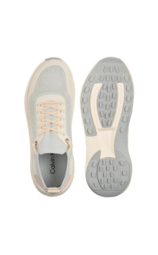 Calvin Klein Chunky Runner Lace Up Sock Knit Vaporous White/Light Cashew YW0YW02033 PF6 (CK725-a) shoes