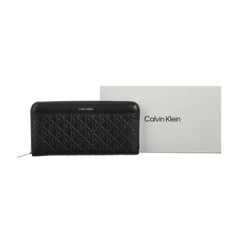Calvin Klein Emblem Aop Embossed Long Wallet LV04F1097G UB1 (CK722-b) handbag