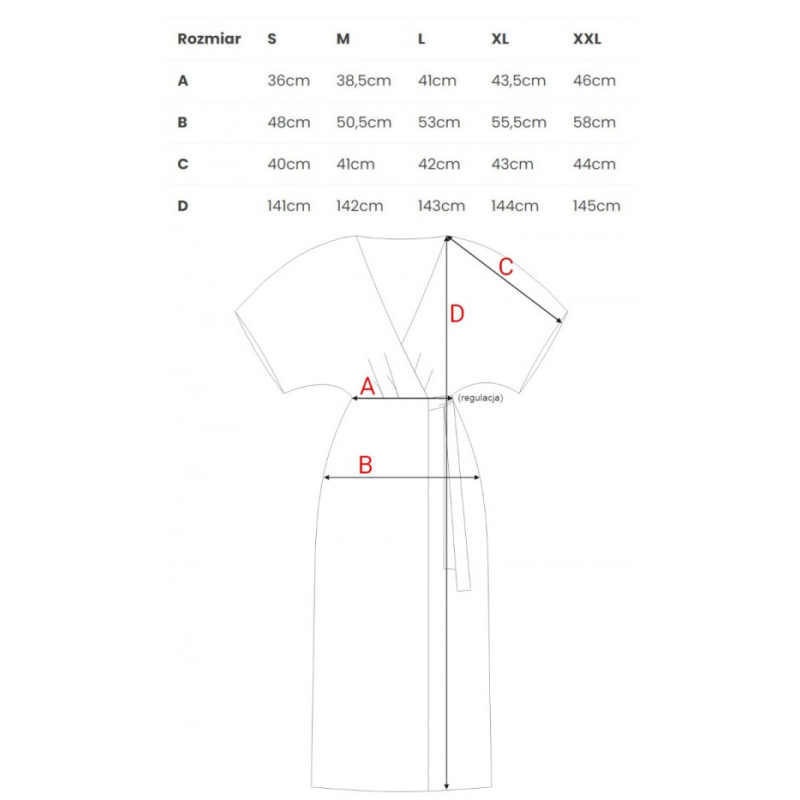 S405 Sukienka kopertowa maksi we wzór - model 2