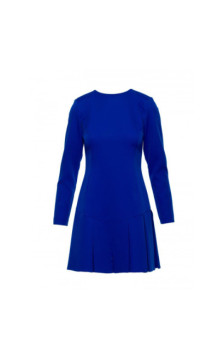 M872 Sukienka z kontrafałdami - chabrowa