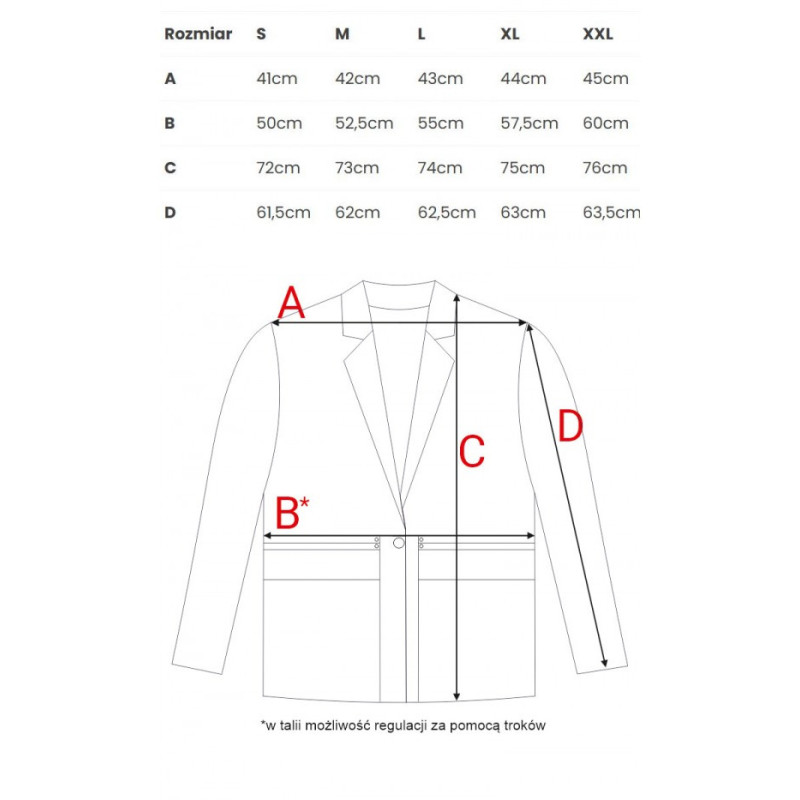 M873 Marynarka marszczona w talii - beżowa