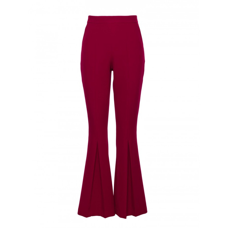 M874 Spodnie dzwony - bordowe