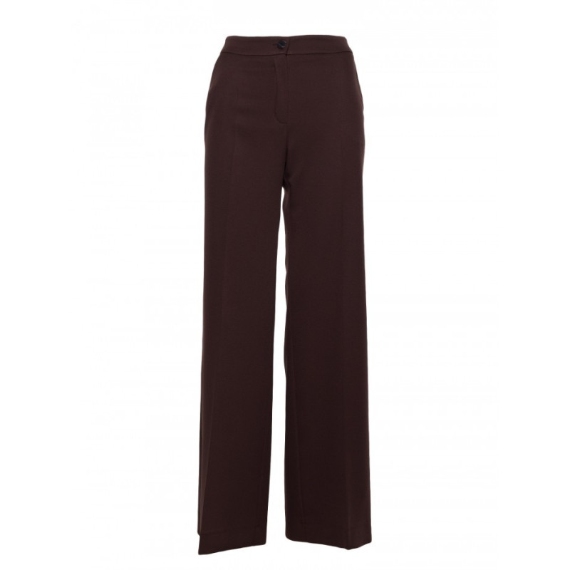 M875 Spodnie z szerokimi nogawkami - brązowe