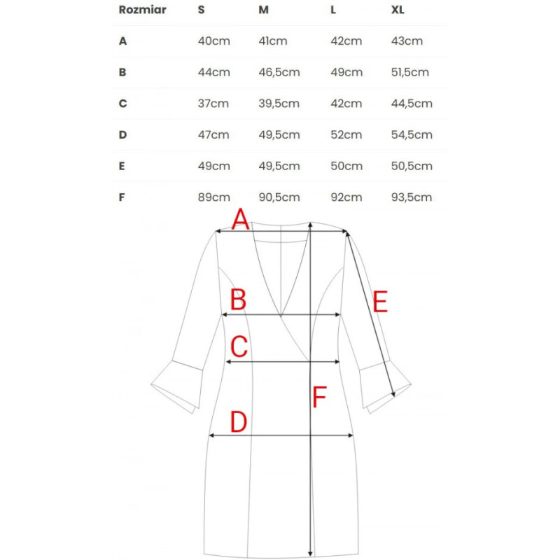 M877 Sukienka we wzór z szerokimi mankietami - model 2