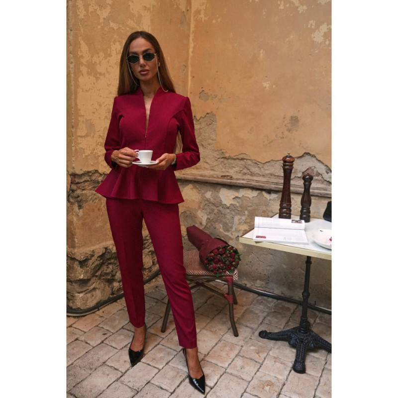 M878 Kombinezon z baskinką - bordowy