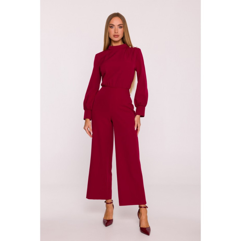 M879 Kombinezon ze stójką - bordowy