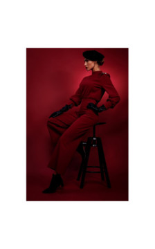 M879 Kombinezon ze stójką - bordowy