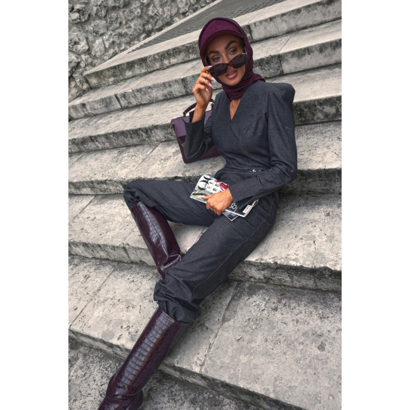 M883 Kombinezon denim - grafitowy