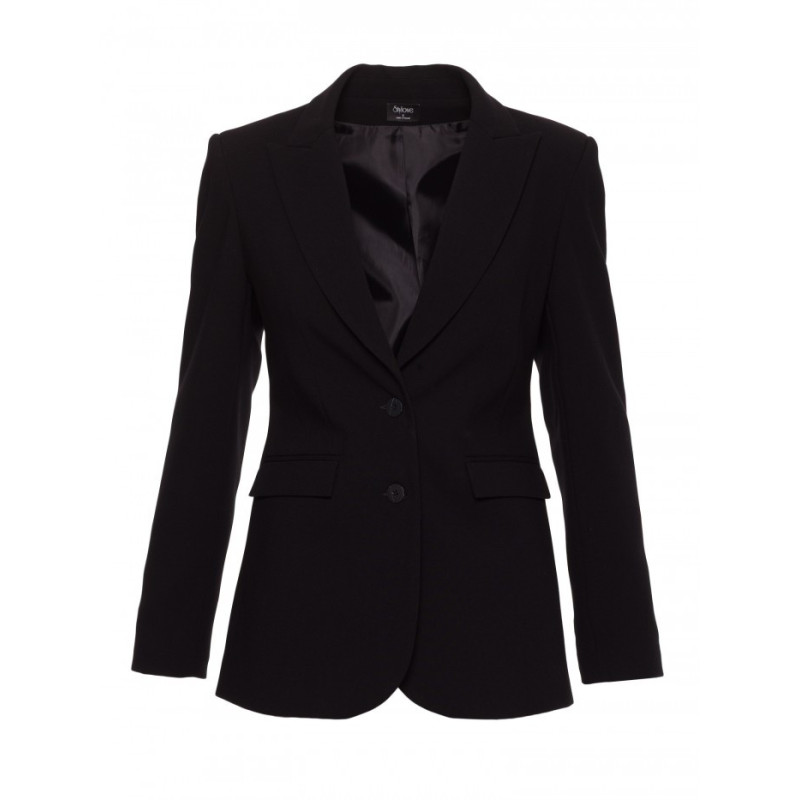 S417 Taliowana marynarka - czarna