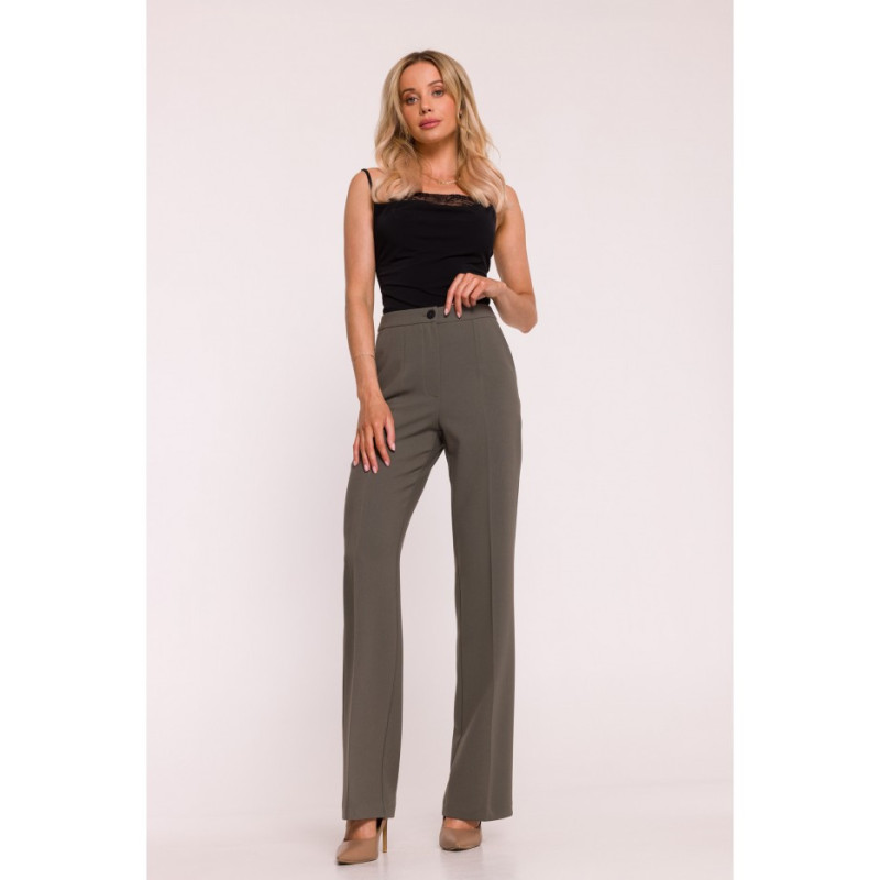 S418 Spodnie garniturowe - khaki