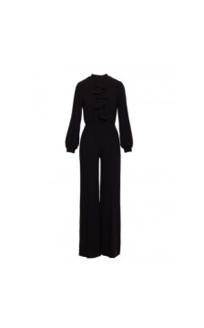 S420 Kombinezon z żabotem - czarny