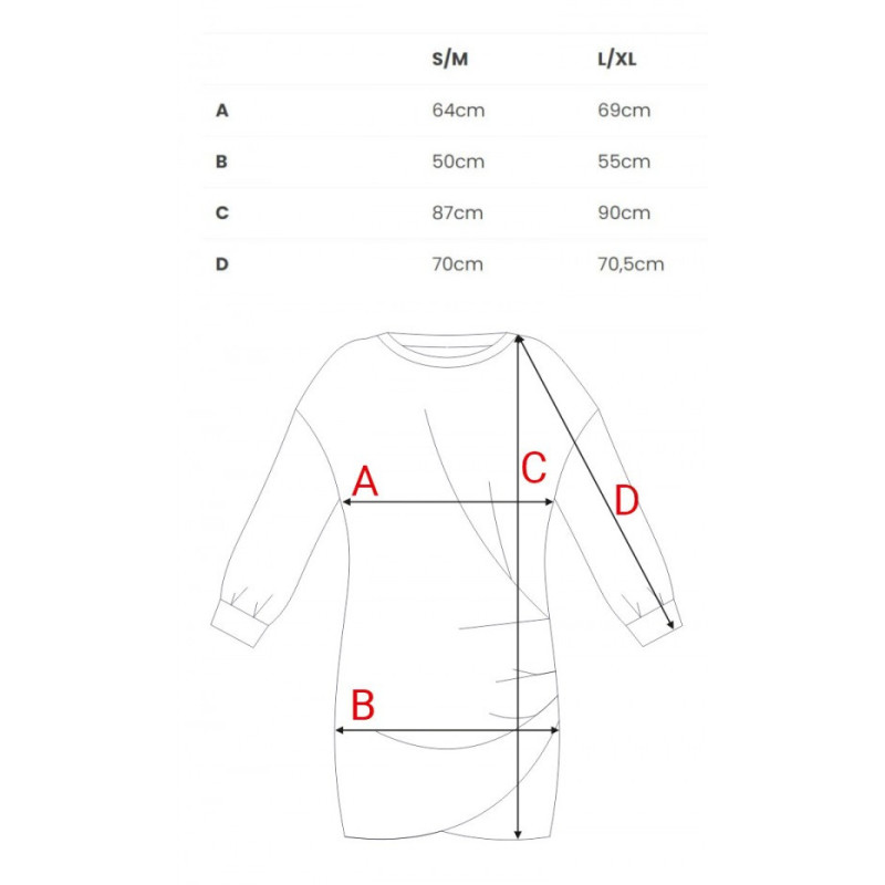 B298 Sukienka dzianinowa z zakładkami - stalowa