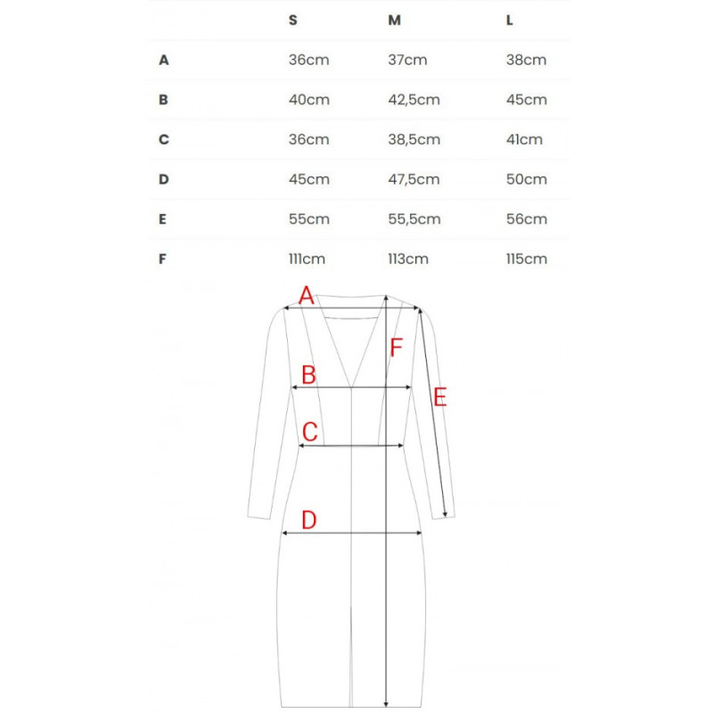 B307 Sukienka ołówkowa z dzianiny prążkowanej - gorzka czekolada