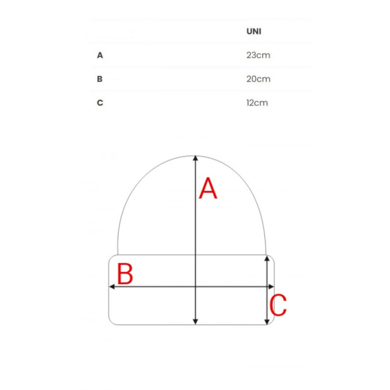 M895 Czapka splot prążkowany - szara
