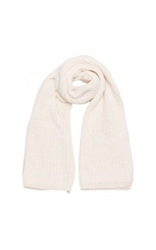 M896 Szal splot prążkowany - ecru