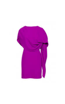 S423 Sukienka z peleryną - lawendowa