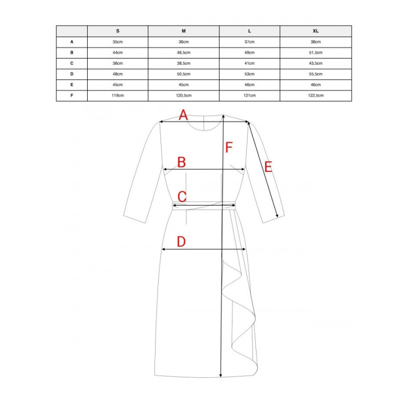 S425 Sukienka z falbaną - czarna