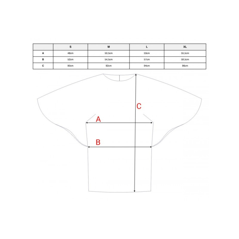 S426 Sukienka z rękawami kimonowymi - czarna