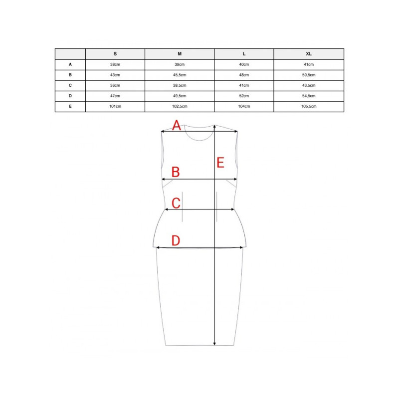 S427 Sukienka ołówkowa z baskinką - beżowa