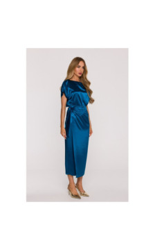 M887 Sukienka z wiązaniem - morska