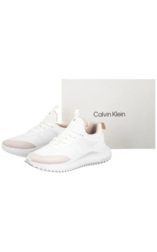 Calvin Klein Eva Runner Laceup Sock Mat Mix Bright White/Crystal Grey YW0YW02064 0I8 (CK727-a) sports Shoes