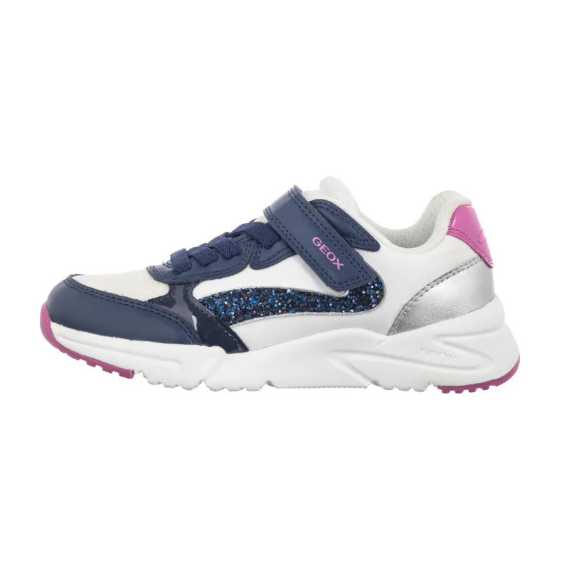 Geox J Loftus A - Gbk+Nylon White/Dk Royal J46M2A 0FU54 C1Z4R (GE204-b) sports shoes