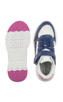 Geox J Loftus A - Gbk+Nylon White/Dk Royal J46M2A 0FU54 C1Z4R (GE204-b) sports shoes