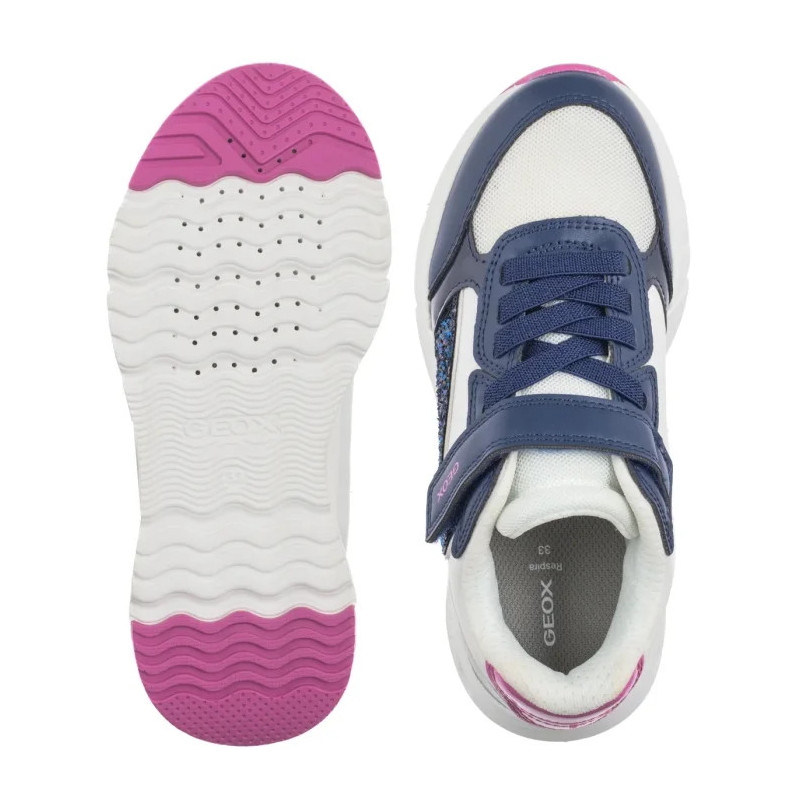 Geox J Loftus A - Gbk+Nylon White/Dk Royal J46M2A 0FU54 C1Z4R (GE204-b) sports shoes