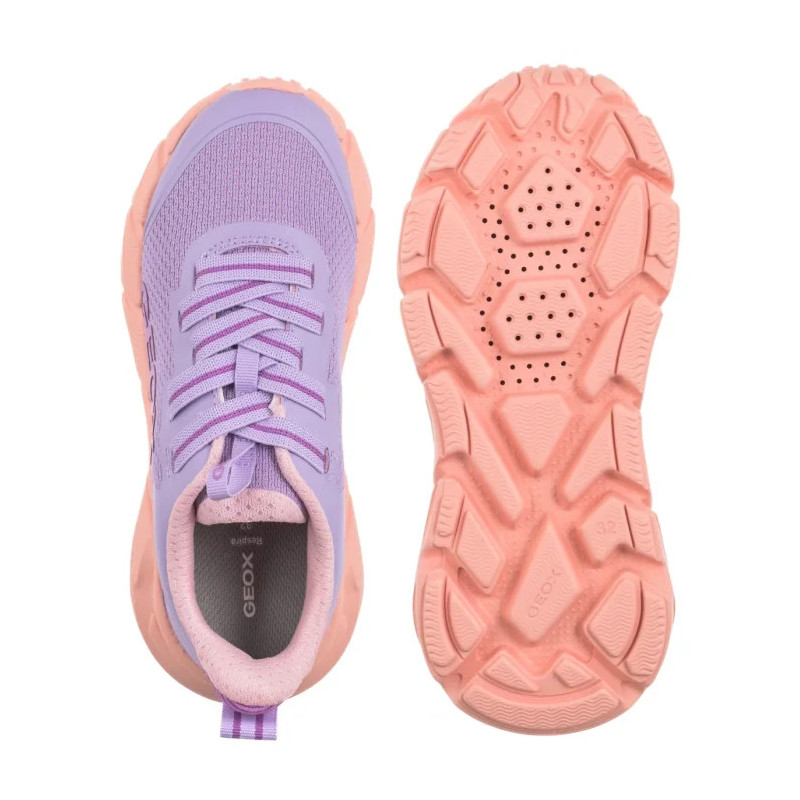 Geox J Flexyper Fast A - Mesh+Trans Lilac/Lt Coral J55N5A 0149J C8R7Q (GE248-a) sports shoes