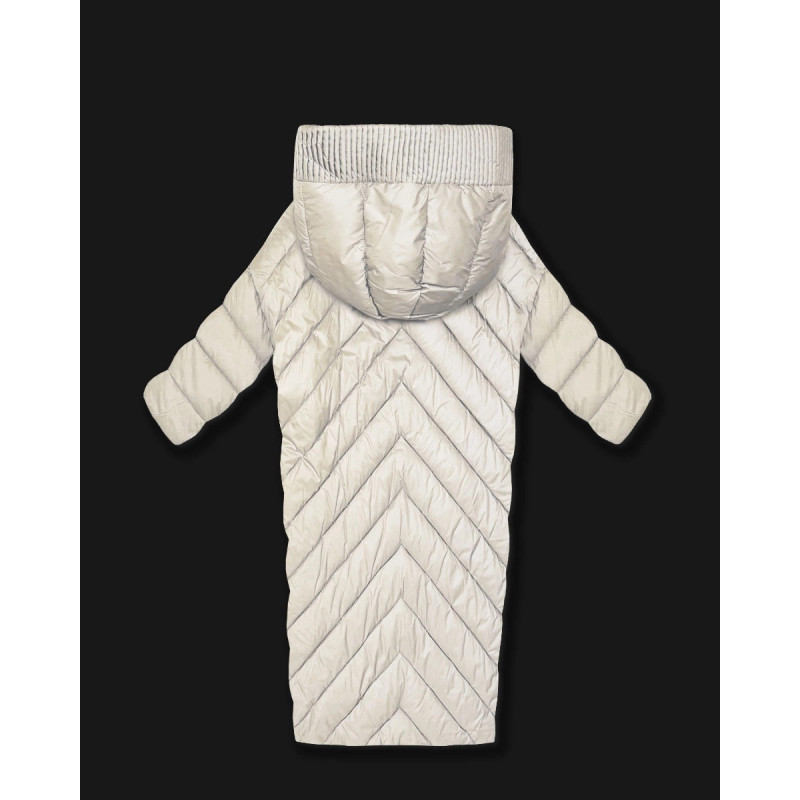 LONG JACKET WITH HOOD BLACK (PM7231) striukė