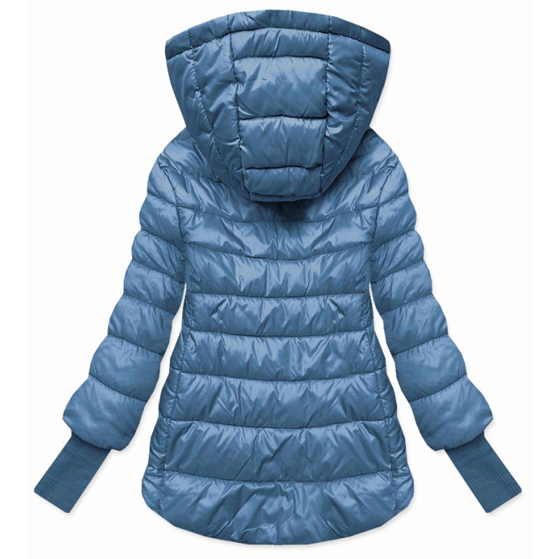 LONG JACKET WITH HOOD BLACK (PM7231) striukė