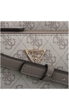 Guess Noelle II Dbl Pouch Crossbody HWBG96 72710 Dark Taupe Logo  (GU758-c) handbag