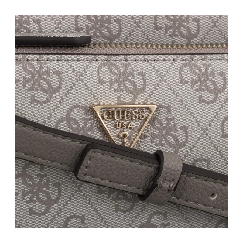 Guess Noelle II Dbl Pouch Crossbody HWBG96 72710 Dark Taupe Logo  (GU758-c) handbag