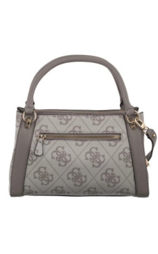 Guess Karnilla Logo Gfriend Satchel HWOS99 01060 Dark Taupe Logo (GU852-a) handbag