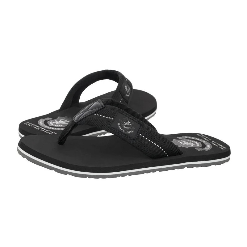 Tommy Hilfiger Patch Hilfiger Beach Sandal Black FM0FM05804 BDS (TH1440-a) shoes