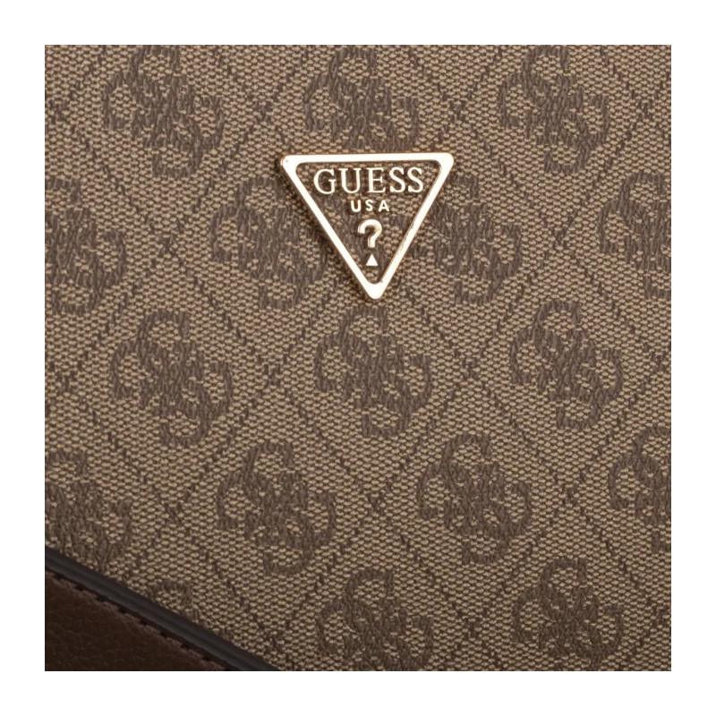 Guess Noelle II Luxury Satchel HWBG96 72070 Latte Logo/Brown (GU794-b) handbag