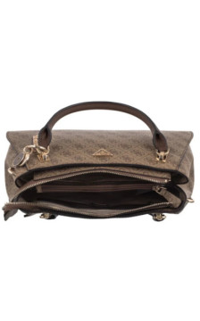 Guess Noelle II Luxury Satchel HWBG96 72070 Latte Logo/Brown (GU794-b) handbag