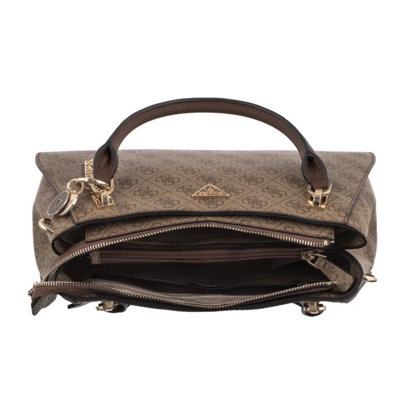 Guess Noelle II Luxury Satchel HWBG96 72070 Latte Logo/Brown (GU794-b) handbag