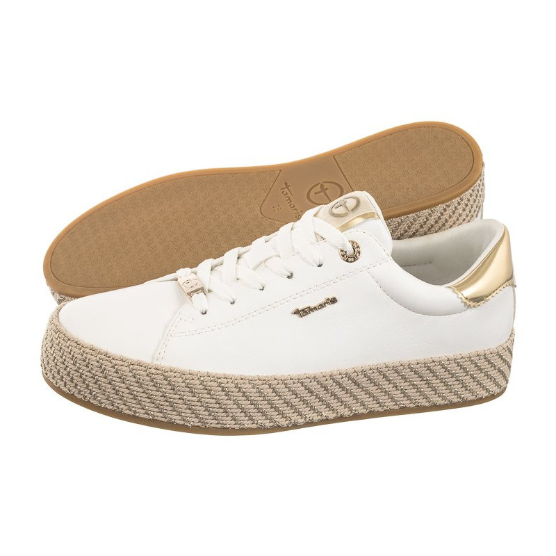 Tamaris Białe 1-23713-42 190 White/Gold (TM479-a) shoes