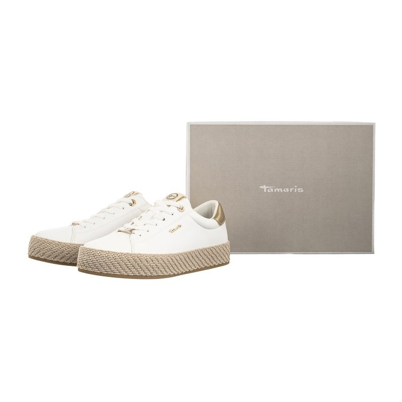 Tamaris Białe 1-23713-42 190 White/Gold (TM479-a) shoes