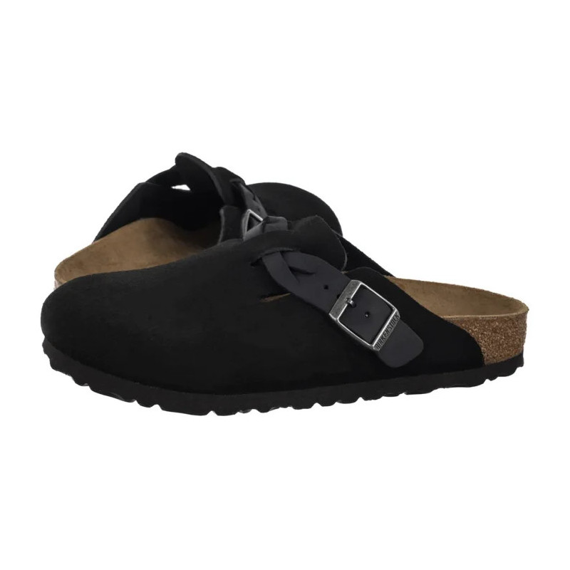 Birkenstock Boston Braided Black 1030497 (BK257-d) Women's Shoes/Flip Flops