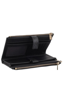 Guess Laurel II Slg Dbl Zip Organizer SWSG74 59157 Coal Logo (GU861-a) handbag