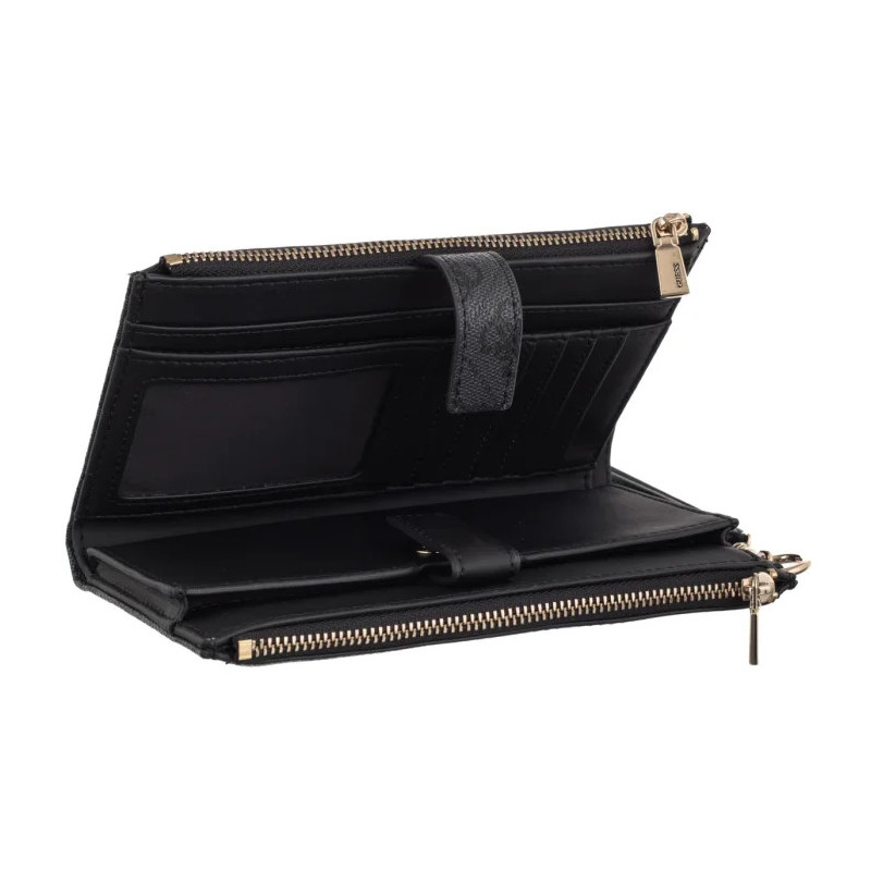 Guess Laurel II Slg Dbl Zip Organizer SWSG74 59157 Coal Logo (GU861-a) handbag