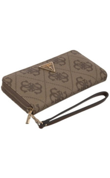 Guess Laurel II Slg Large Zip Around SWSO74 59146 Latte Logo/Brown (GU860-b) handbag